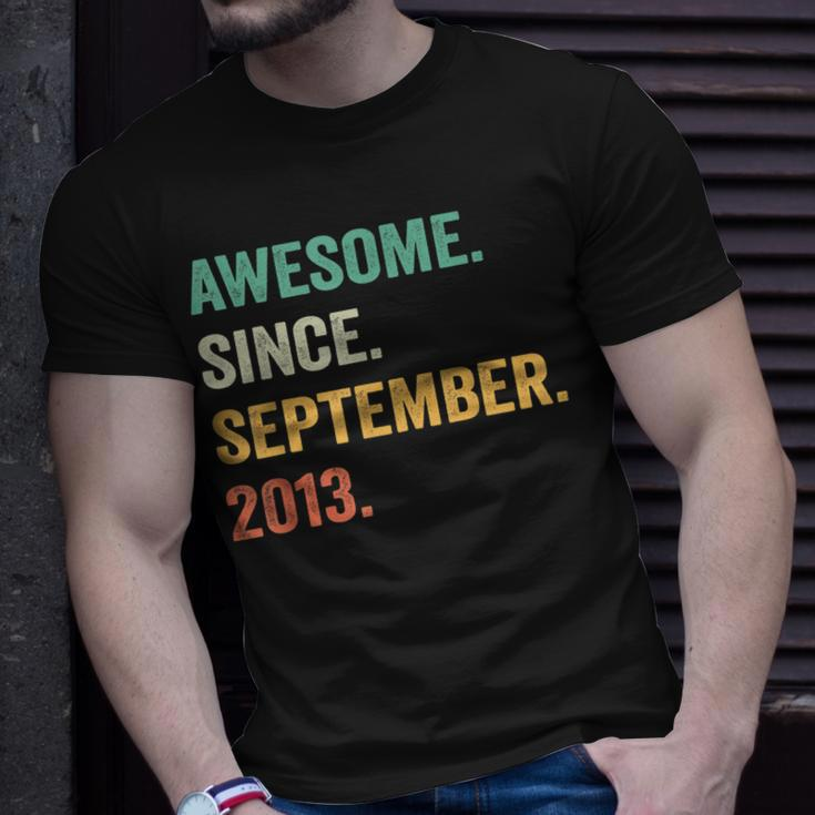 10 Years Old 10Th Bday Boy Awesome Since September 2013 T-Shirt Gifts for Him