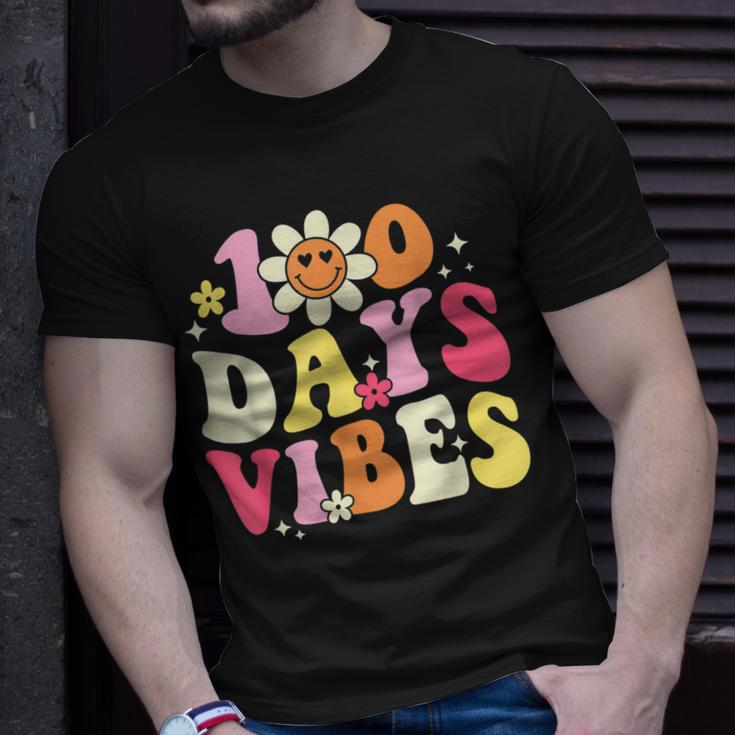 100 Days Of School Vibes 100Th Day Of School Retro Groovy V5 T-Shirt Gifts for Him