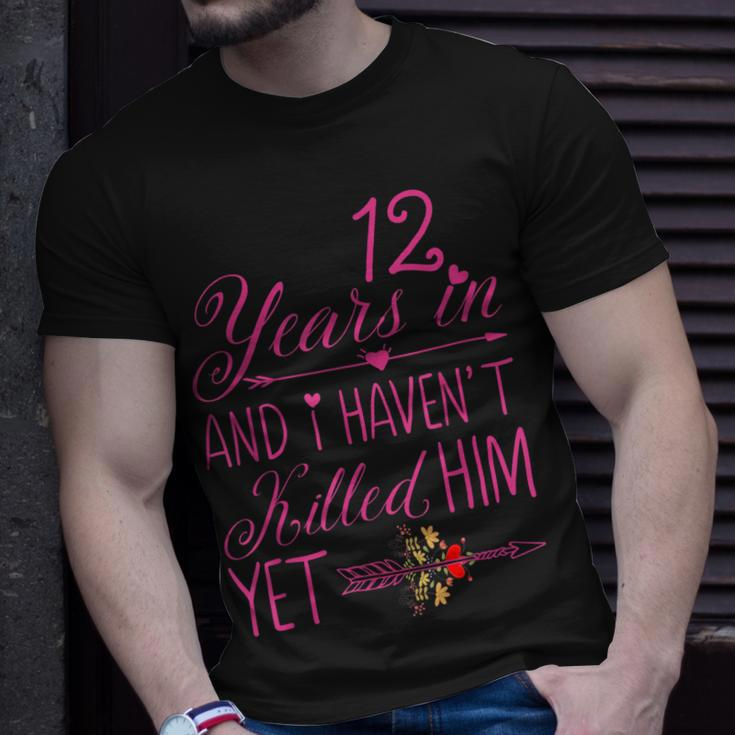 12Th Wedding Anniversary For Her Married 12 Years T-Shirt Gifts for Him