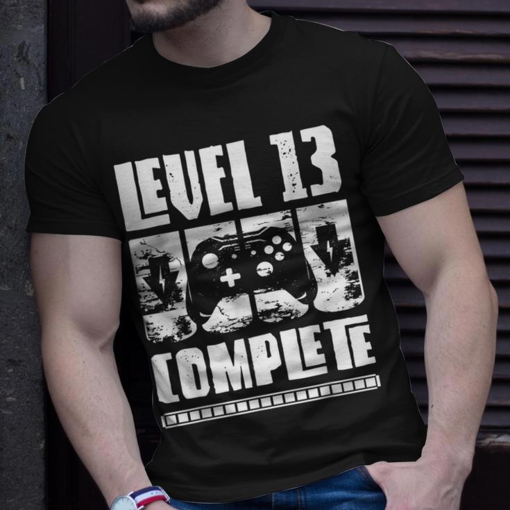 13 Jahre Geburtstags Junge Gamer Level 13 Complete T-Shirt Geschenke für Ihn