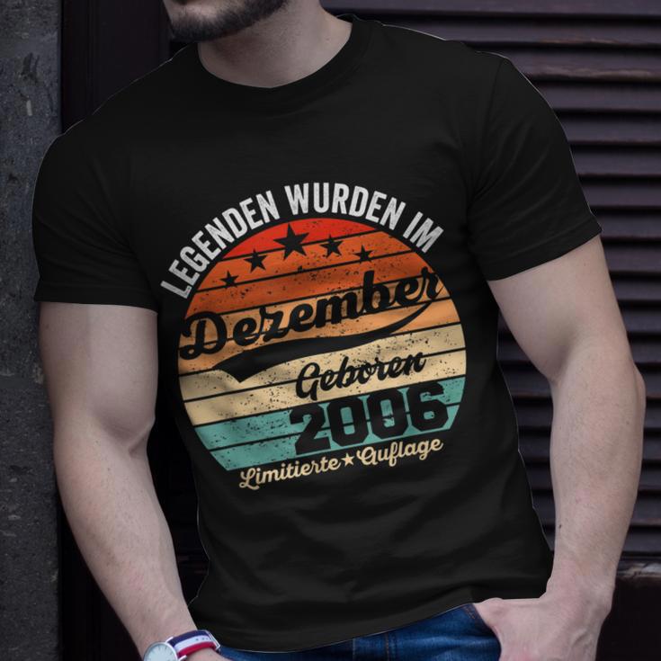 16 Geburtstag Geschenk Mann Legenden Sind Im Dezember 2006 T-Shirt Geschenke für Ihn