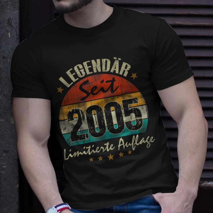17 Geburtstag Legendär Seit 2005 Geschenk Jahrgang T-Shirt Geschenke für Ihn