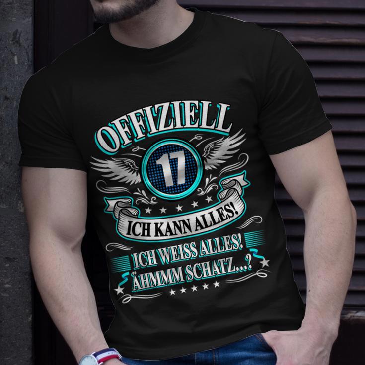 17 Geburtstag Lustig Offiziell 17 Ich Kann AllesSchatz T-Shirt Geschenke für Ihn