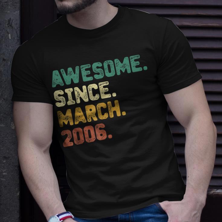 17 Years Old Awesome Since March 2006 17Th Birthday T-Shirt Gifts for Him