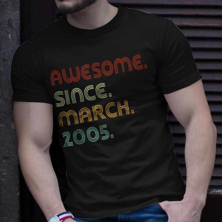 18 Years Old Awesome Since March 2005 18Th Birthday T-Shirt Gifts for Him