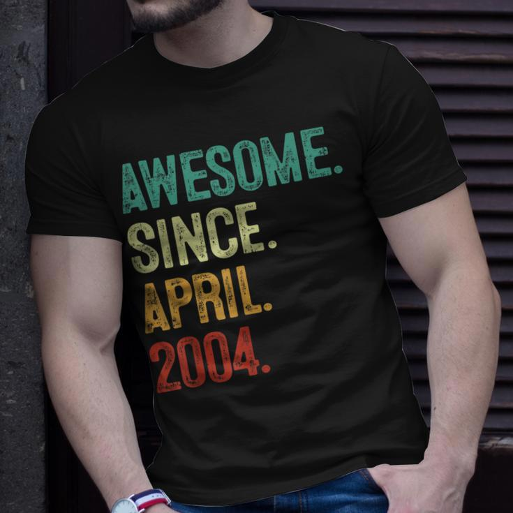 19 Years Old Awesome Since April 2004 19Th Birthday Unisex T-Shirt Gifts for Him
