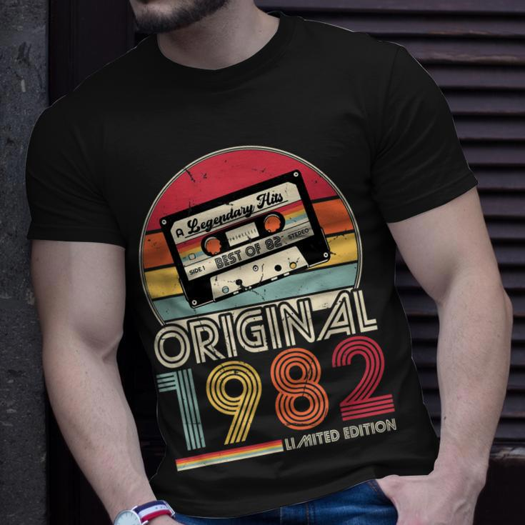 1982 Jahrgang Geburtstag Retro Vintage Herren Damen Geschenk T-Shirt Geschenke für Ihn