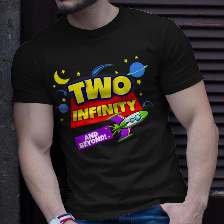 2 Year Old Two Infinity And Beyond 2Nd Birthday Boys Girls T-Shirt Gifts for Him