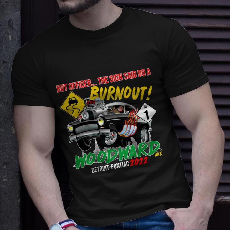 2022 Woodward Cruise Funny Burnout Officer Unisex T-Shirt Gifts for Him