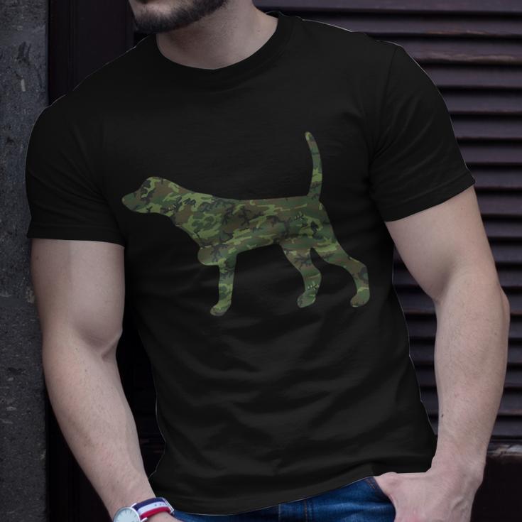 Military Pointer Camo Print Us Dog Pet Veteran Men Gift  Men Women T-shirt Graphic Print Casual Unisex Tee