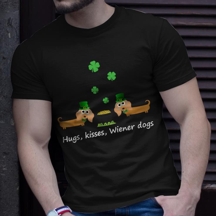 Cool Saint Patricks Wiener Dachshund  Doxie Dog Lovers Unisex T-Shirt