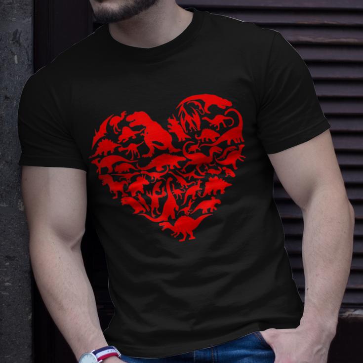 Dinosaur Love Heart Cute Valentines Day Boys Kids Toddlers  Unisex T-Shirt