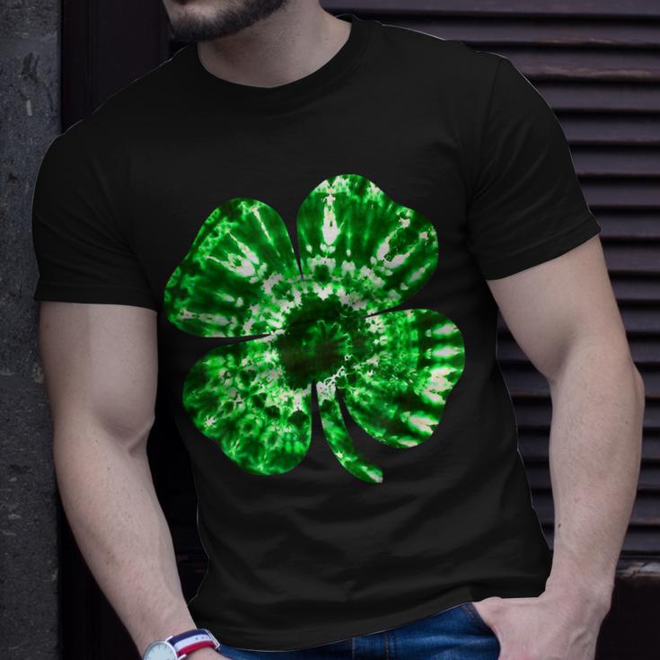 Irish Shamrock Tie Dye Happy St Patricks Day Go Lucky Gifts  Unisex T-Shirt