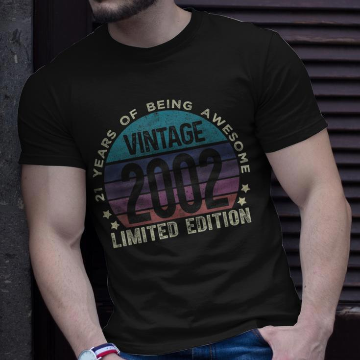 21St Birthday 21 Year Old Gifts Vintage 2002 Limited Edition Unisex T-Shirt Gifts for Him