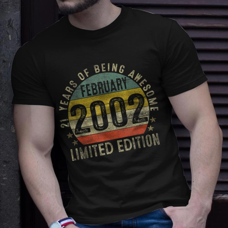 21St Birthday Made In February 2002 Limited Edition V2 T-Shirt Gifts for Him