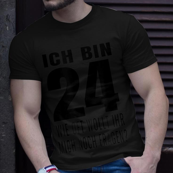 24. Geburtstags T-Shirt, Witziges Motiv für 24-Jährige Geschenke für Ihn