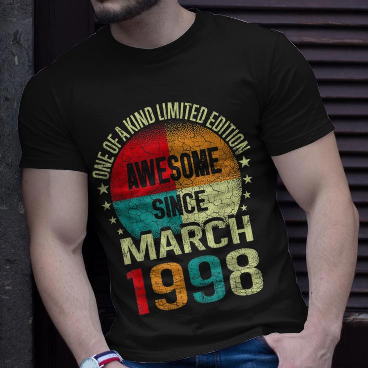 25 Year Awesome Since March 1998 Vintage 25Th Birthday Gifts Unisex T-Shirt Gifts for Him