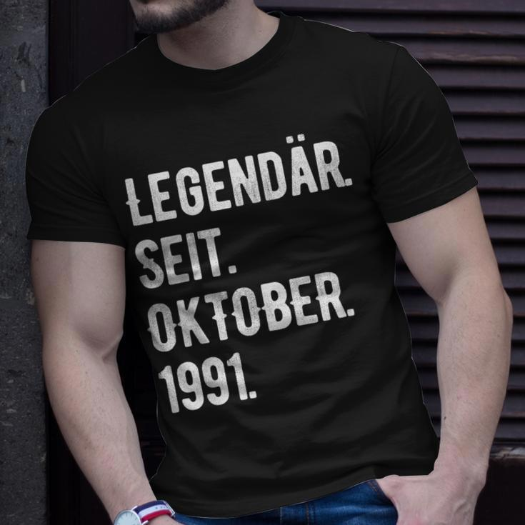32 Geburtstag Geschenk 32 Jahre Legendär Seit Oktober 1991 T-Shirt Geschenke für Ihn