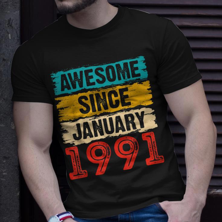 32 Year Old Awesome Since Januar 1991 32 Geburtstag Geschenke T-Shirt Geschenke für Ihn