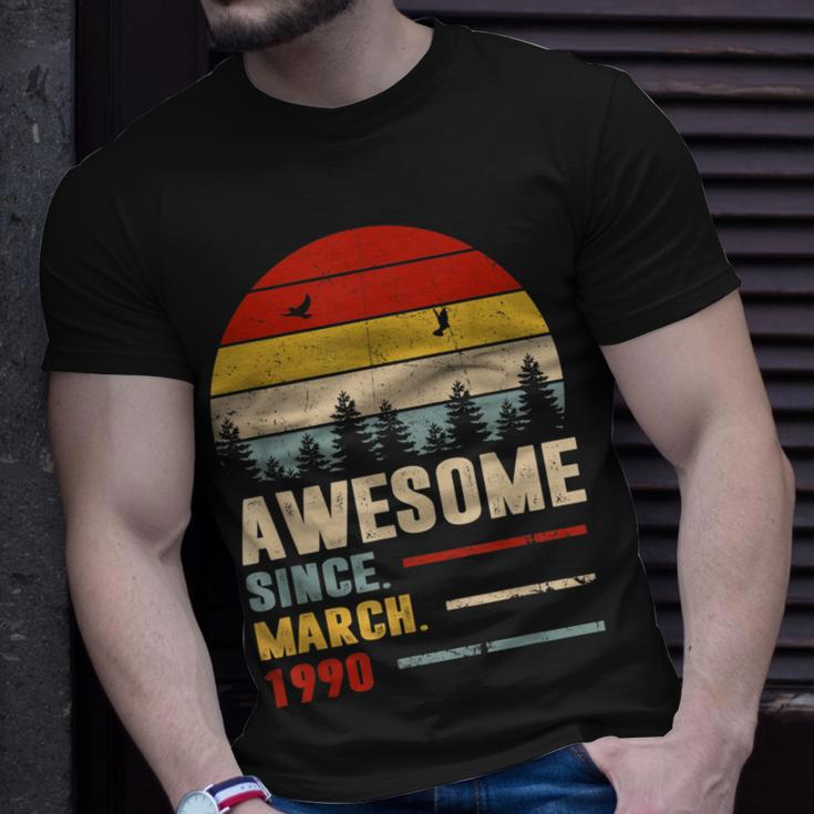 33 Years Old Awesome Since March 1990 33Rd Birthday T-Shirt Gifts for Him