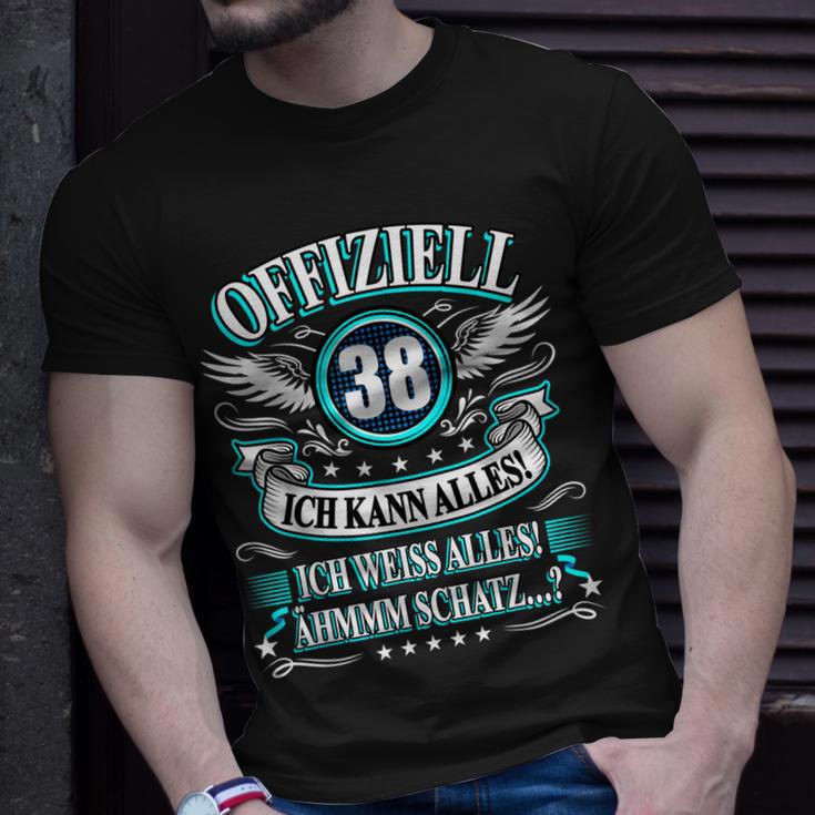 38 Geburtstag Lustig Offiziell 38 Ich Kann AllesSchatz T-Shirt Geschenke für Ihn