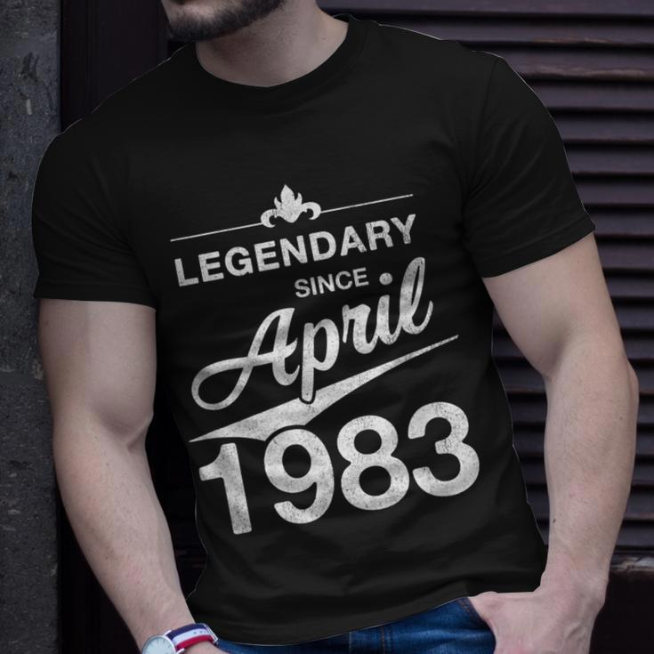 40 Geburtstag 40 Jahre Alt Legendär Seit April 1983 V2 T-Shirt Geschenke für Ihn