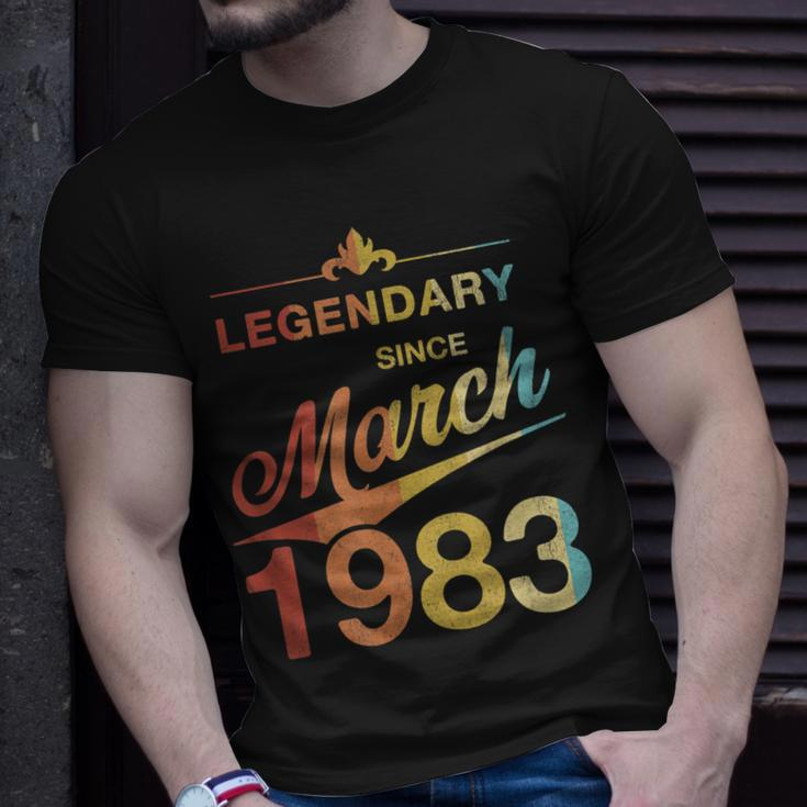 40 Geburtstag 40 Jahre Alt Legendär Seit März 1983 V3 T-Shirt Geschenke für Ihn