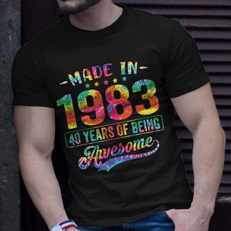 40 Year Old Gifts Made In 1983 Vintage 40Th Birthday Tie Dye Unisex T-Shirt Gifts for Him