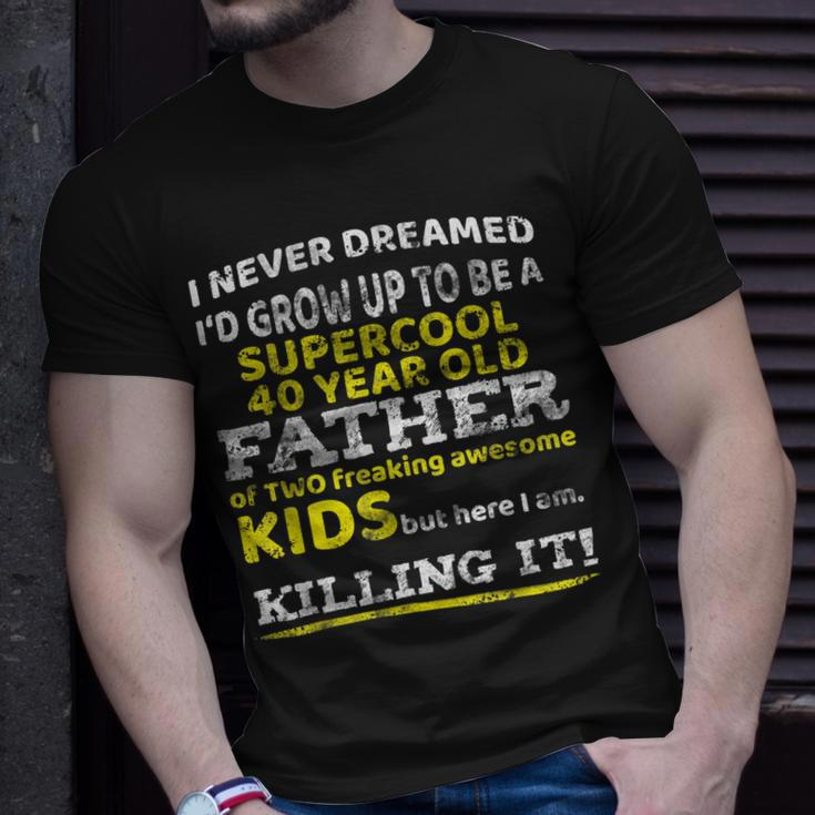 40Th Birthday For Father Dad From Kids Forty Year T-Shirt Gifts for Him