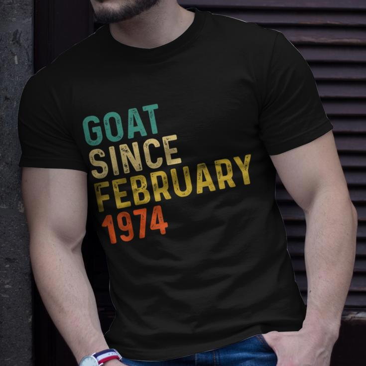 48 Geburtstag 48 Jahre Alte Ziege Seit Februar 1974 T-Shirt Geschenke für Ihn
