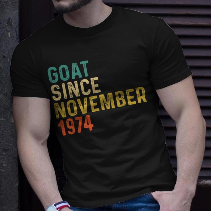 48 Geburtstag 48 Jahre Alte Ziege Seit November 1974 T-Shirt Geschenke für Ihn