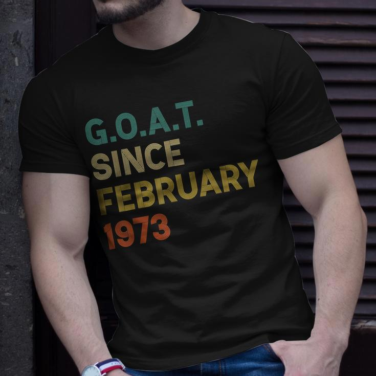 49 Geburtstag 49 Jahre Alte Ziege Seit Februar 1973 T-Shirt Geschenke für Ihn