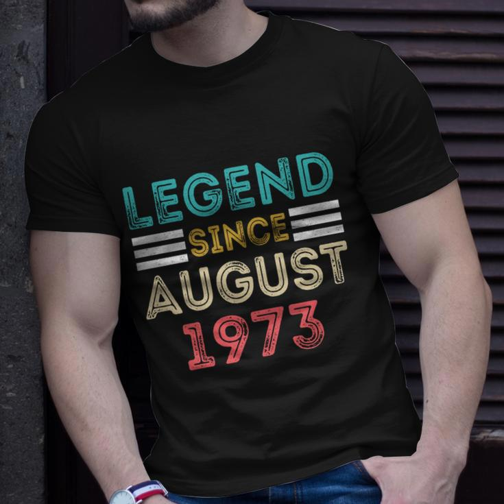 49Th Birthday Gifts Legend Since August 1973 49 Year Old Unisex T-Shirt Gifts for Him