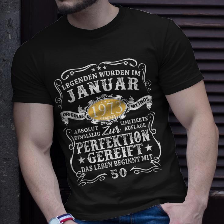 50 Geburtstag Geschenk Mann Legenden Sind Im Januar 1973 T-Shirt Geschenke für Ihn