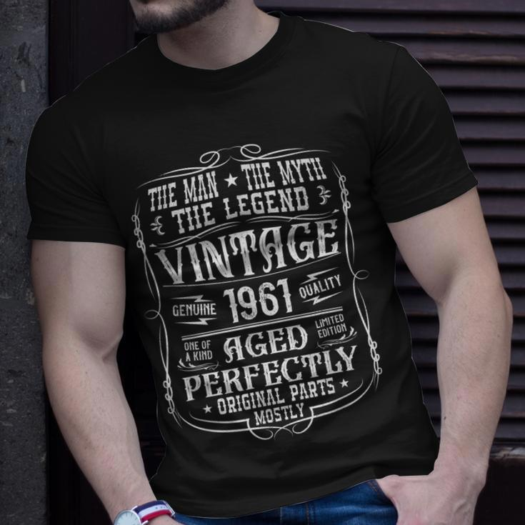 62. Geburtstag Vintage 1961 Herren T-Shirt - Mythos & Legende Geschenke für Ihn