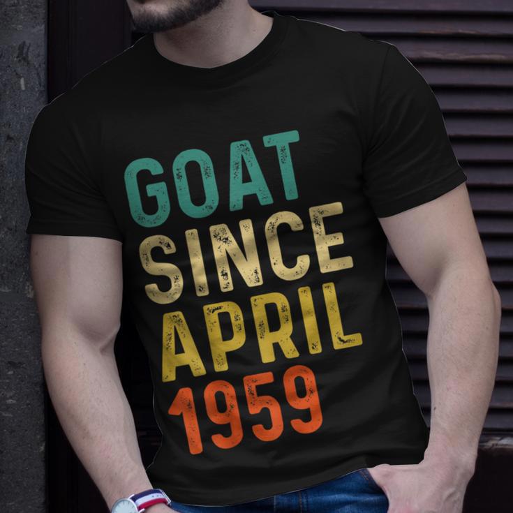 63 Geburtstag 63 Jahre Alte Ziege Seit April 1959 T-Shirt Geschenke für Ihn