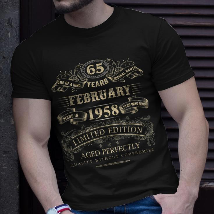 65. Geburtstag T-Shirt 1958 Vintage Outfit für Frauen & Männer Geschenke für Ihn