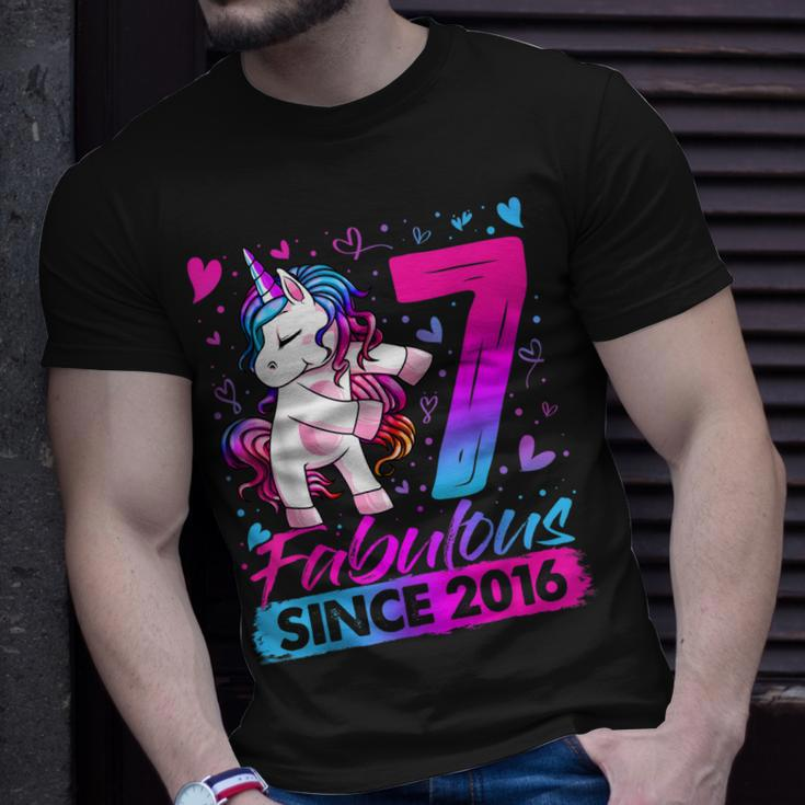 7 Years Old Flossing Unicorn Gifts 7Th Birthday Girl Party Unisex T-Shirt Gifts for Him