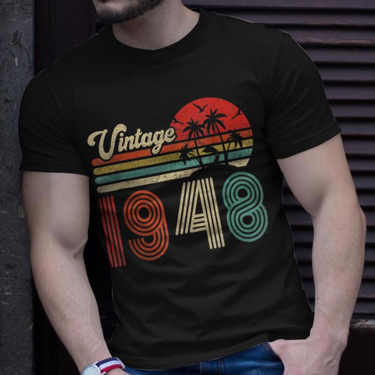 75 Jahre Vintage 1948 Shirt, Retro Geburtstagsgeschenk für Frauen & Männer Geschenke für Ihn