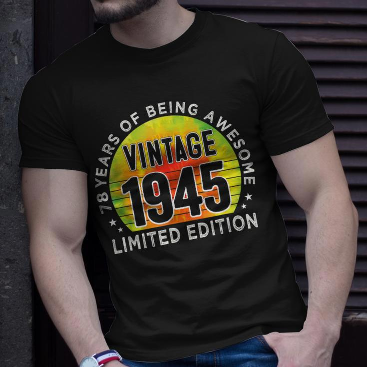 78 Jahre Vintage 1945 T-Shirt, Retro Geschenk zum 78. Geburtstag Geschenke für Ihn