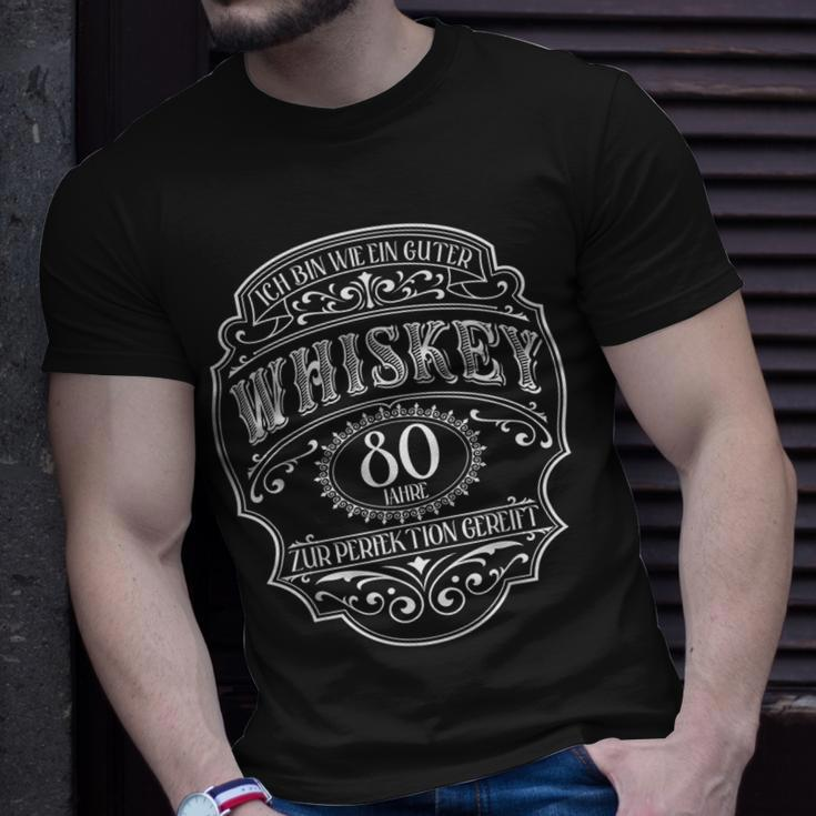 80 Jahre 80 Geburtstag Ich Bin Wie Guter Whisky Whiskey T-Shirt Geschenke für Ihn