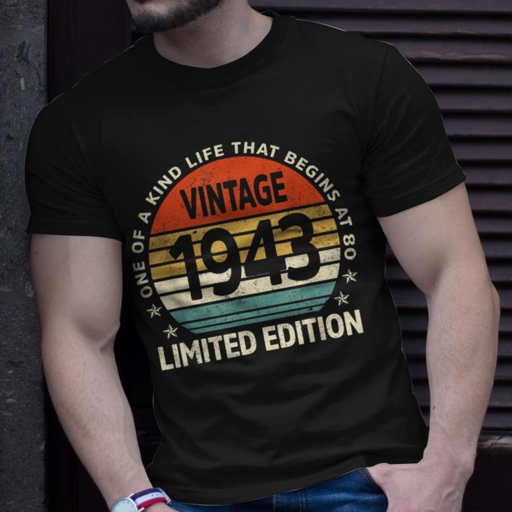 80 Years Old Made In 1943 Limited Edition 80Th Birthday T-Shirt Gifts for Him