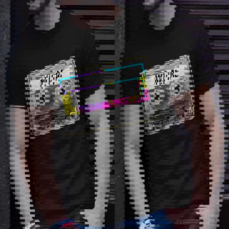 80S Paint Splash Cassette Tape Vintage Mix Tape Unisex T-Shirt Gifts for Him