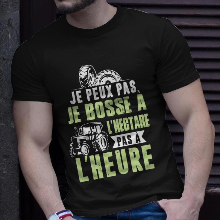 Agriculteur-Je Bosse À Lhectare T-Shirt Geschenke für Ihn