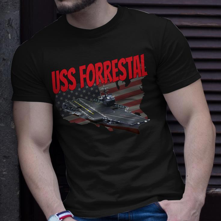 Aircraft Carrier Uss Forrestal Cv-59 For Grandpa Dad Son T-Shirt Gifts for Him
