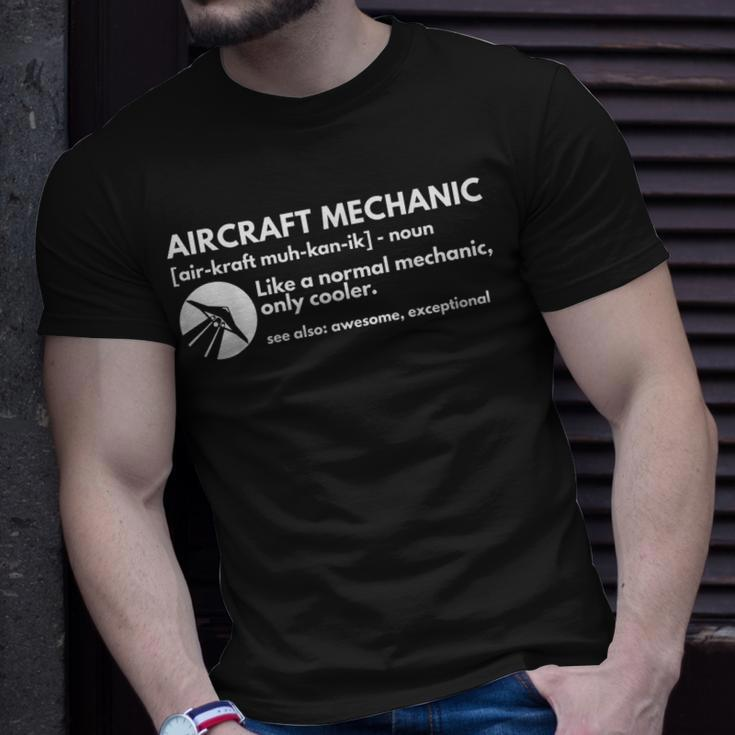 Aircraft Mechanic Definition Aviation Gift Unisex T-Shirt Gifts for Him