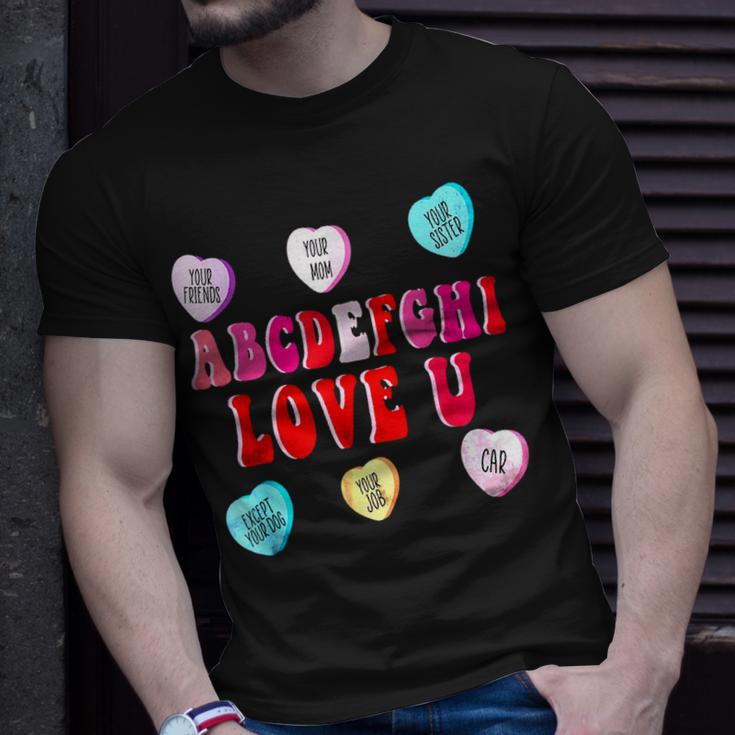 Alphabet I Love You Abcdefghi Love Holiday T-Shirt Gifts for Him