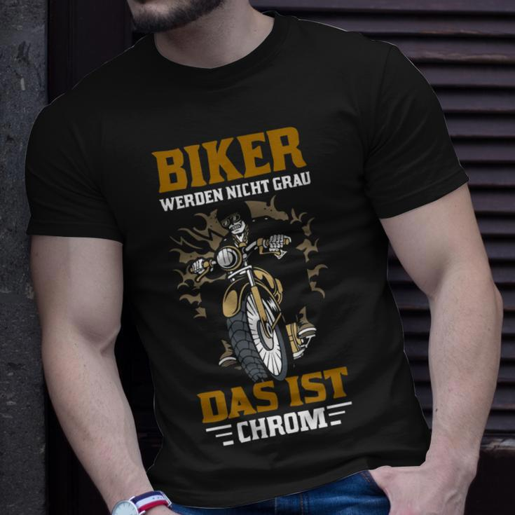 Ältere Motorradfahrer Biker Werden Nicht Grau Das Ist Chrom T-Shirt Geschenke für Ihn