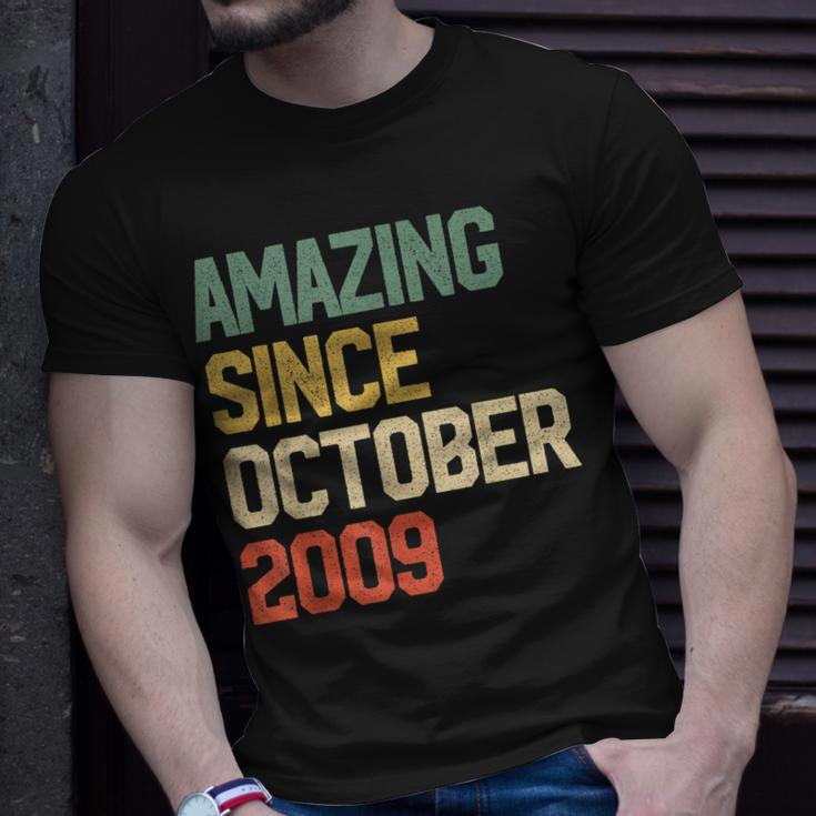 Amazing Since October 2009 Gift 10 Years Old 10Th Birthday Unisex T-Shirt Gifts for Him
