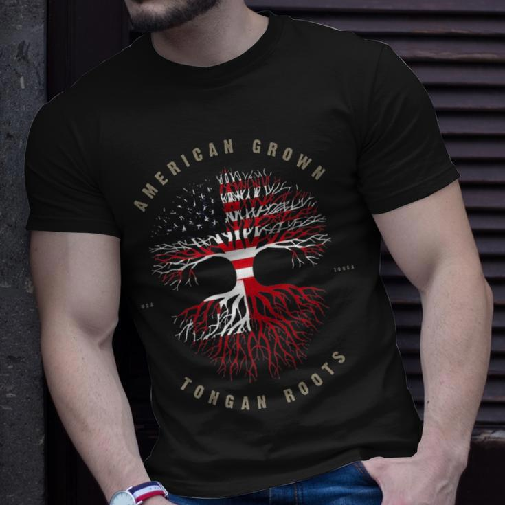 American Grown Tongan Roots Tonga Flag Unisex T-Shirt Gifts for Him